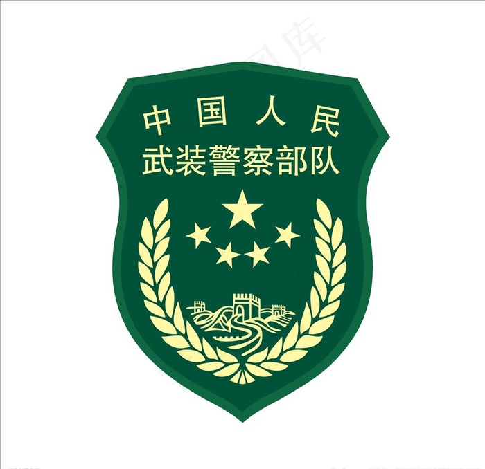 武警警徽图片cdr矢量模版下载