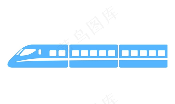 高铁列车侧面剪影插图图片ai矢量模版下载