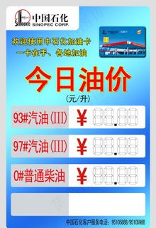 中石化油品价格牌图片