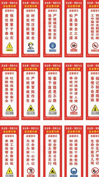 安全警示标语图片