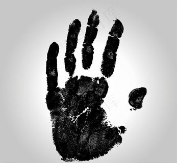 黑色左手手印图片