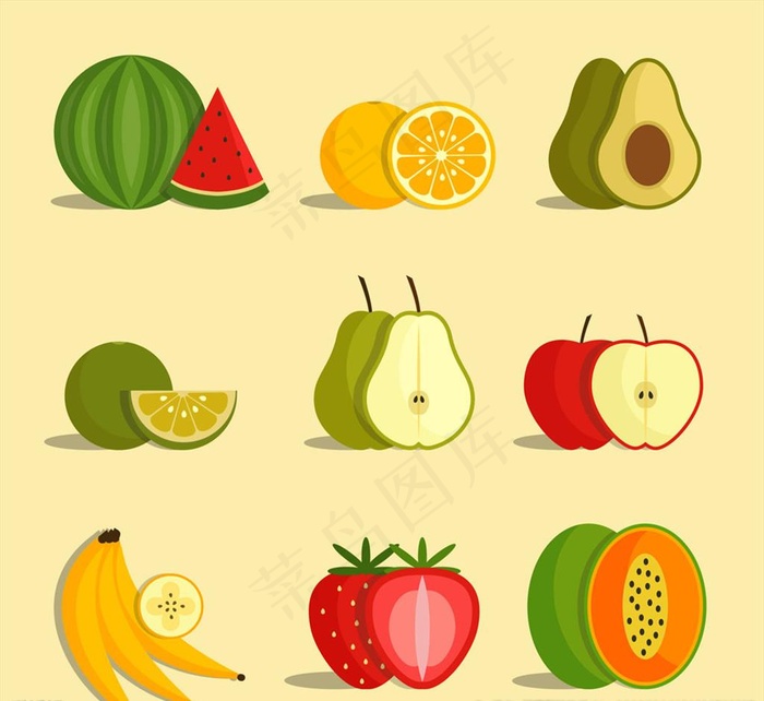 彩色新鲜水果图片