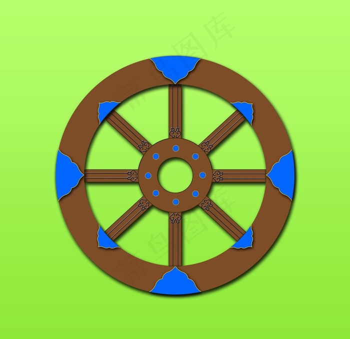 勒勒车轮装饰图片