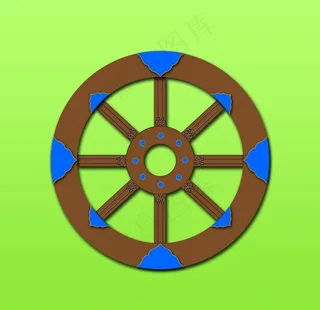 勒勒车轮装饰图片