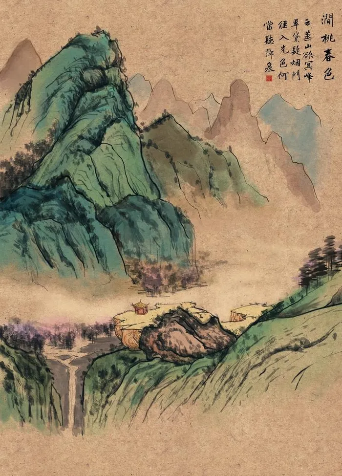 水墨山水图片(3543X4724(DPI:150))psd模版下载