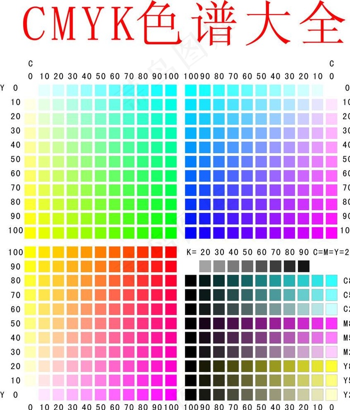 色谱大全图片cdr矢量模版下载