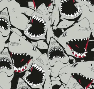 鲨鱼数码印花图案图片