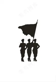 三军仪仗队剪影图片 三军仪仗队剪影图片