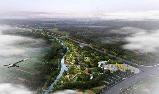 人工湿地局部效果图图片