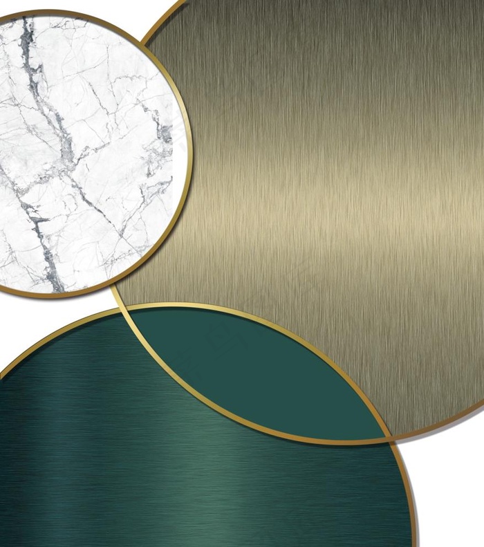 几何圆形拼贴装饰画图片