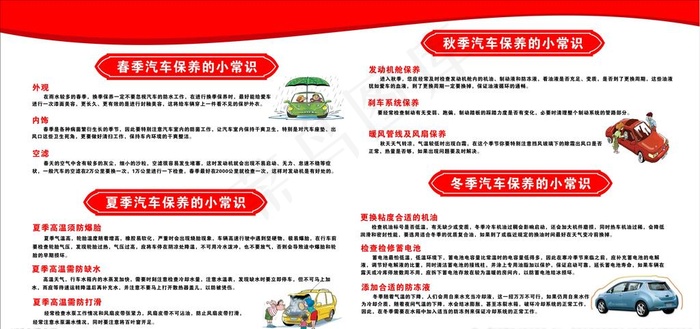 汽车用品 保养小常识图片cdr矢量模版下载