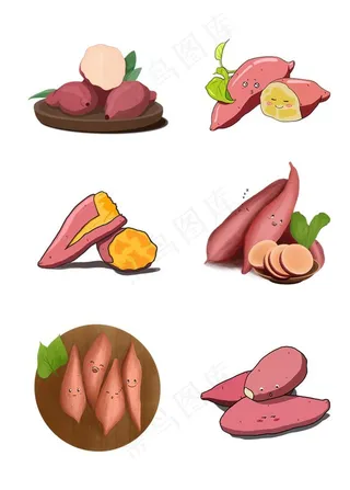 卡通番薯红薯图片