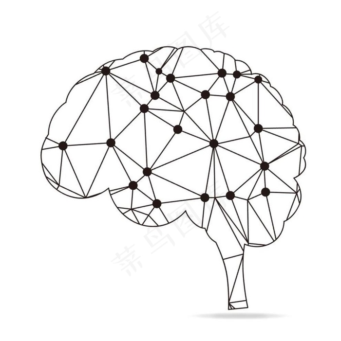 大脑线条图图片