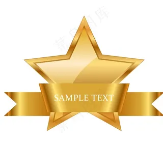 金黄色五角星图片