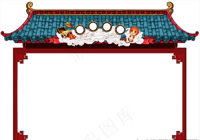 琉璃瓦图片psd模版下载