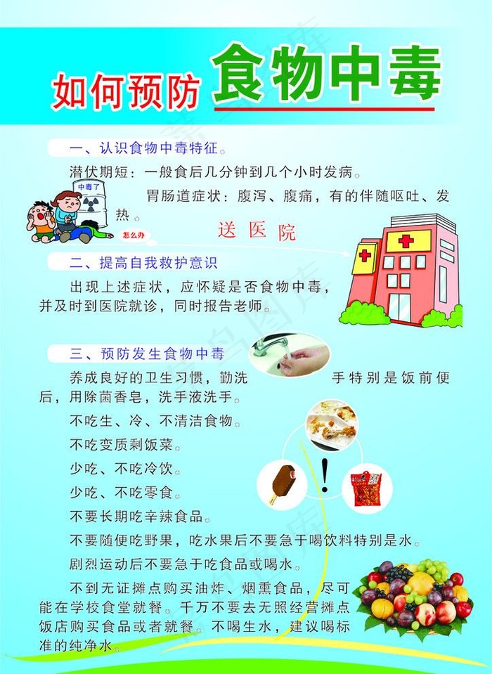 食物中毒图片cdr矢量模版下载