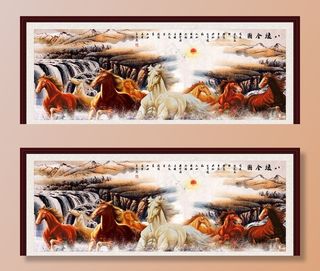 马到功成 八骏雄风图片