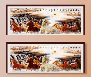 马到功成 八骏雄风图片