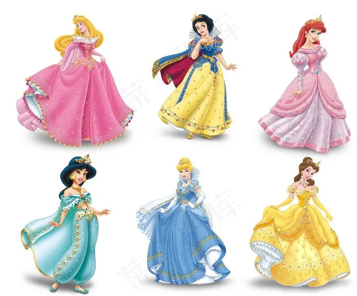 迪士尼公主图片(1524X1271(DPI:300))psd模版下载