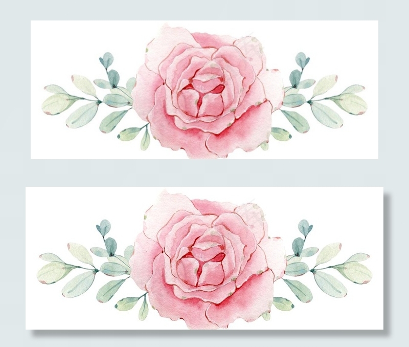 手绘玫瑰花图片