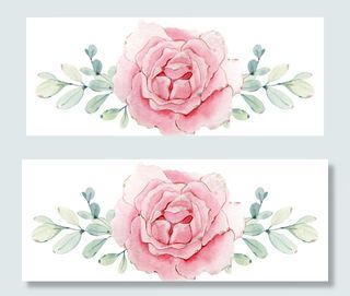 手绘玫瑰花图片