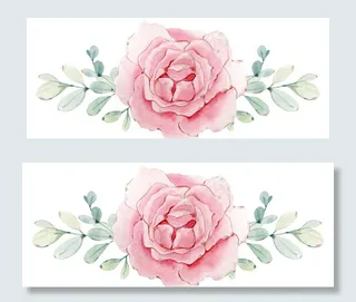 手绘玫瑰花图片