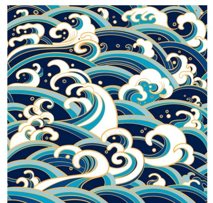 海浪图片ai矢量模版下载