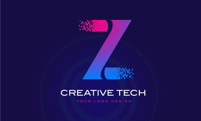 科技感英文LOGO字母Z图片eps,ai矢量模版下载