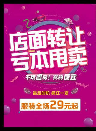 店面转让 亏本甩卖图片