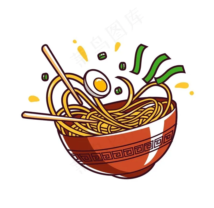 卡通面条插画设计图片eps,ai矢量模版下载