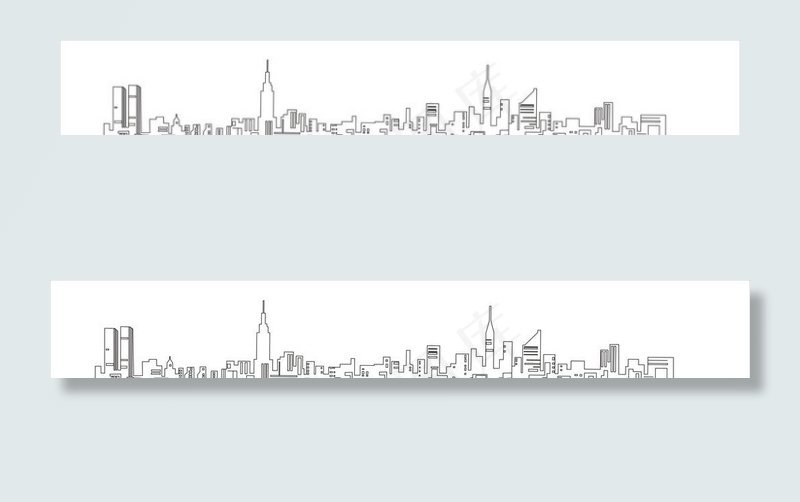 城市建筑线稿图图片