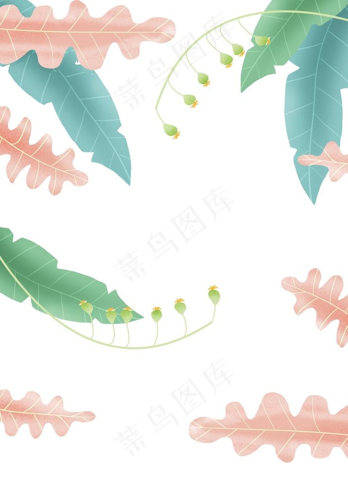 树叶背景图片(3543X4724(DPI:150))psd模版下载