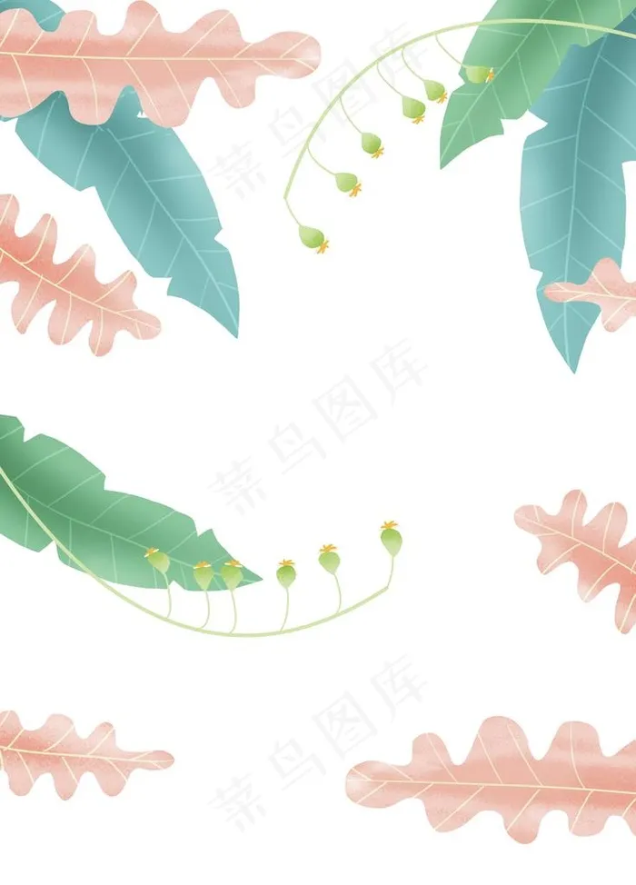 树叶背景图片(3543X4724(DPI:150))psd模版下载