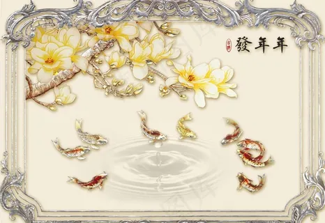 彩雕背景墙图片