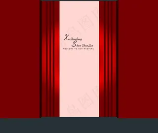 酒红婚礼背景图片