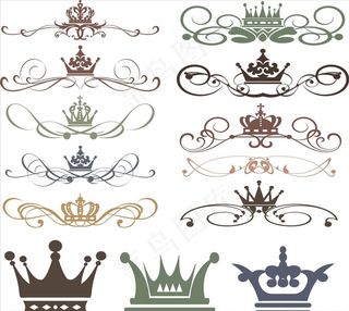 矢量花边皇冠图片