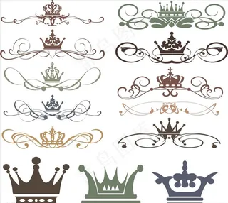 矢量花边皇冠图片