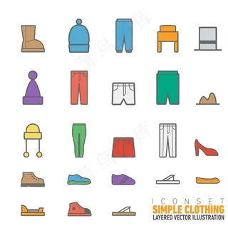 简单的服装图标图片