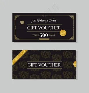 黑色代金券图片