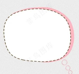 卡通对话框虚线立体边框图片