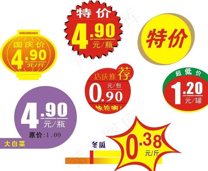 价格贴图片cdr矢量模版下载
