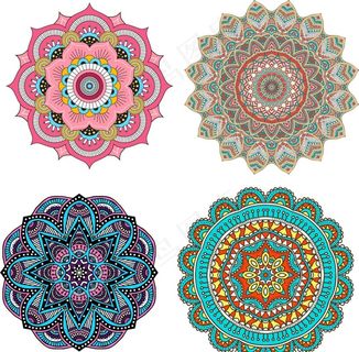 彩色圆盘花纹图片