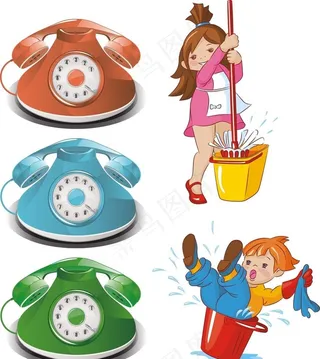 儿童 打扫卫生图片