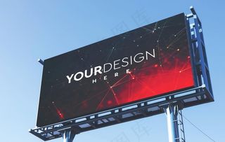户外广告牌样机图片