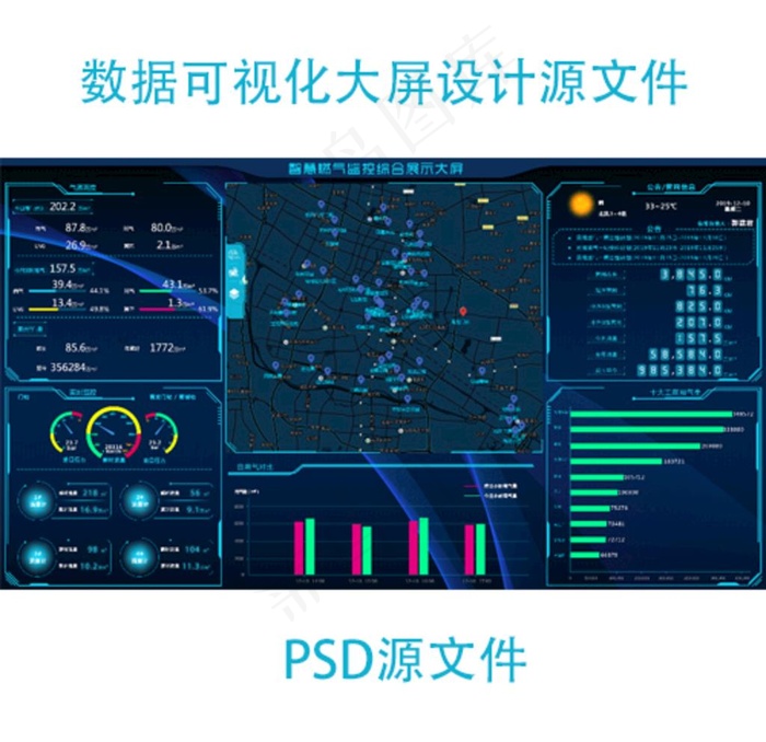 智慧大数据大屏设计图片