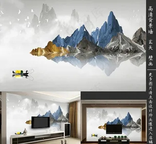 抽象装饰背景墙图片