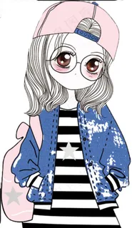 卡通少女图片