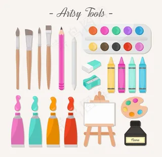 绘画工具图片