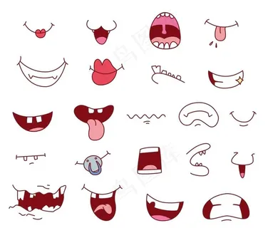 嘴巴手绘卡通简笔画图片