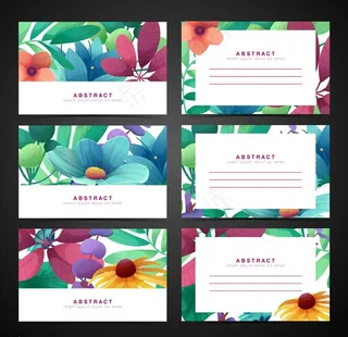 手绘树叶卡片图片